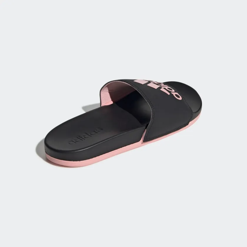 Adidas Womens Adilette Comfort Slide - Black/Pink