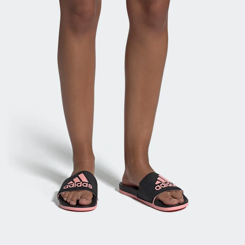 Adidas Womens Adilette Comfort Slide - Black/Pink