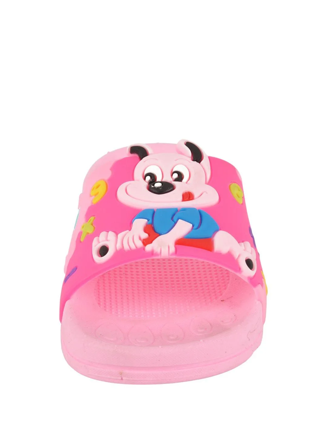 Adorable Puppy Print Slide for Girls- Pink