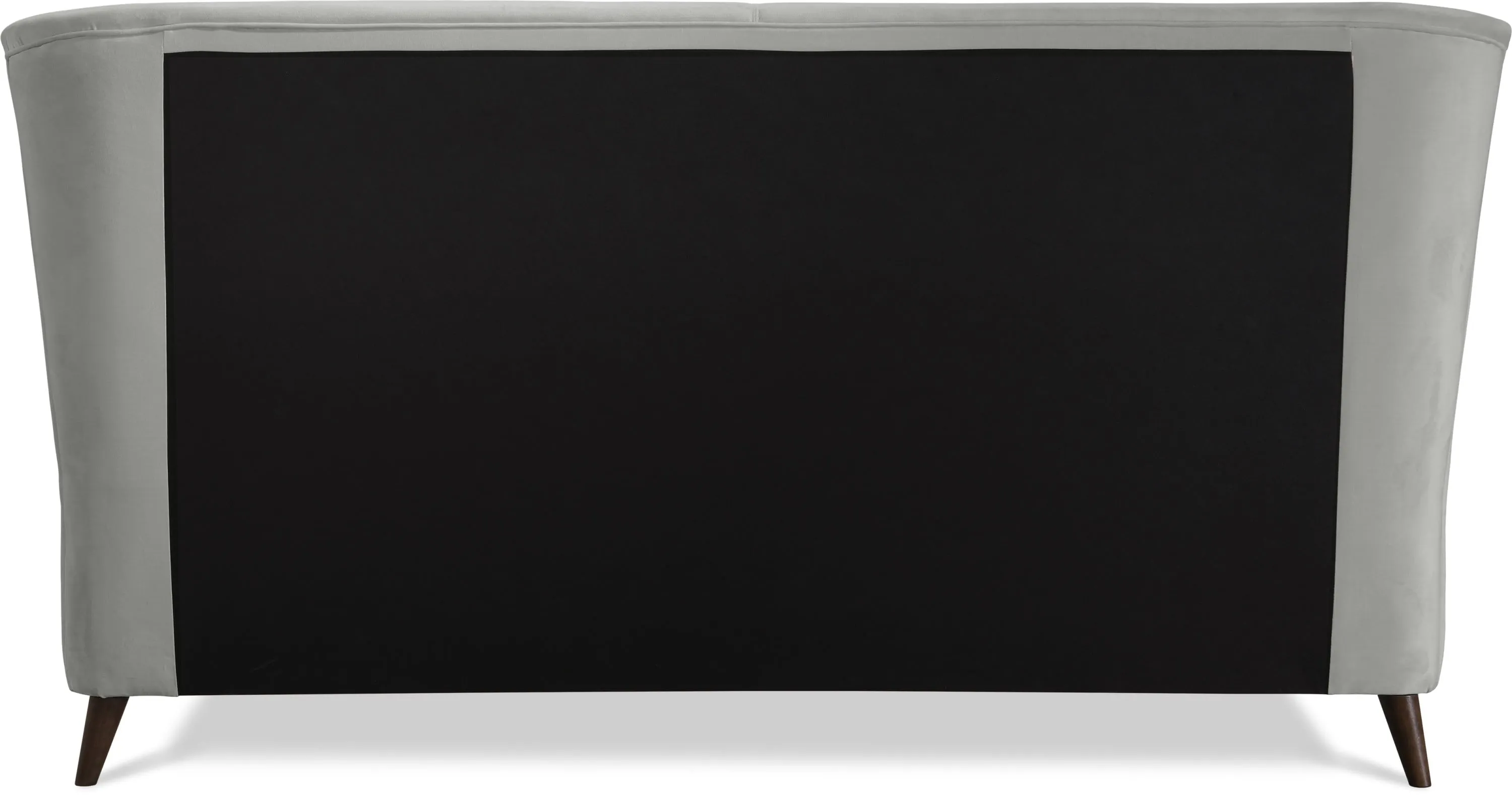 Adore Decor Adele Velvet Upholstered King Size Bed Frame with Winged Headboard, Gray