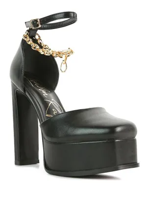 Ankle Chain Platform Sandals