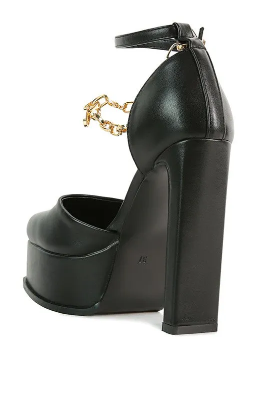 Ankle Chain Platform Sandals