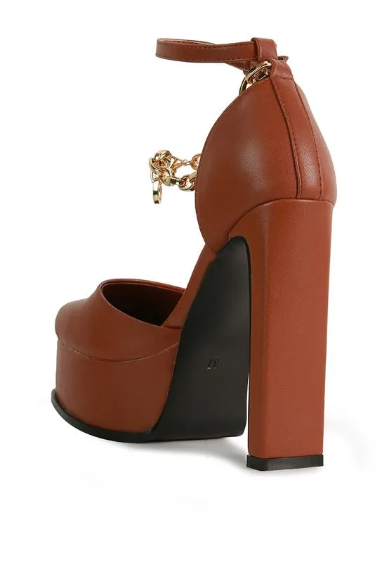 Ankle Chain Platform Sandals