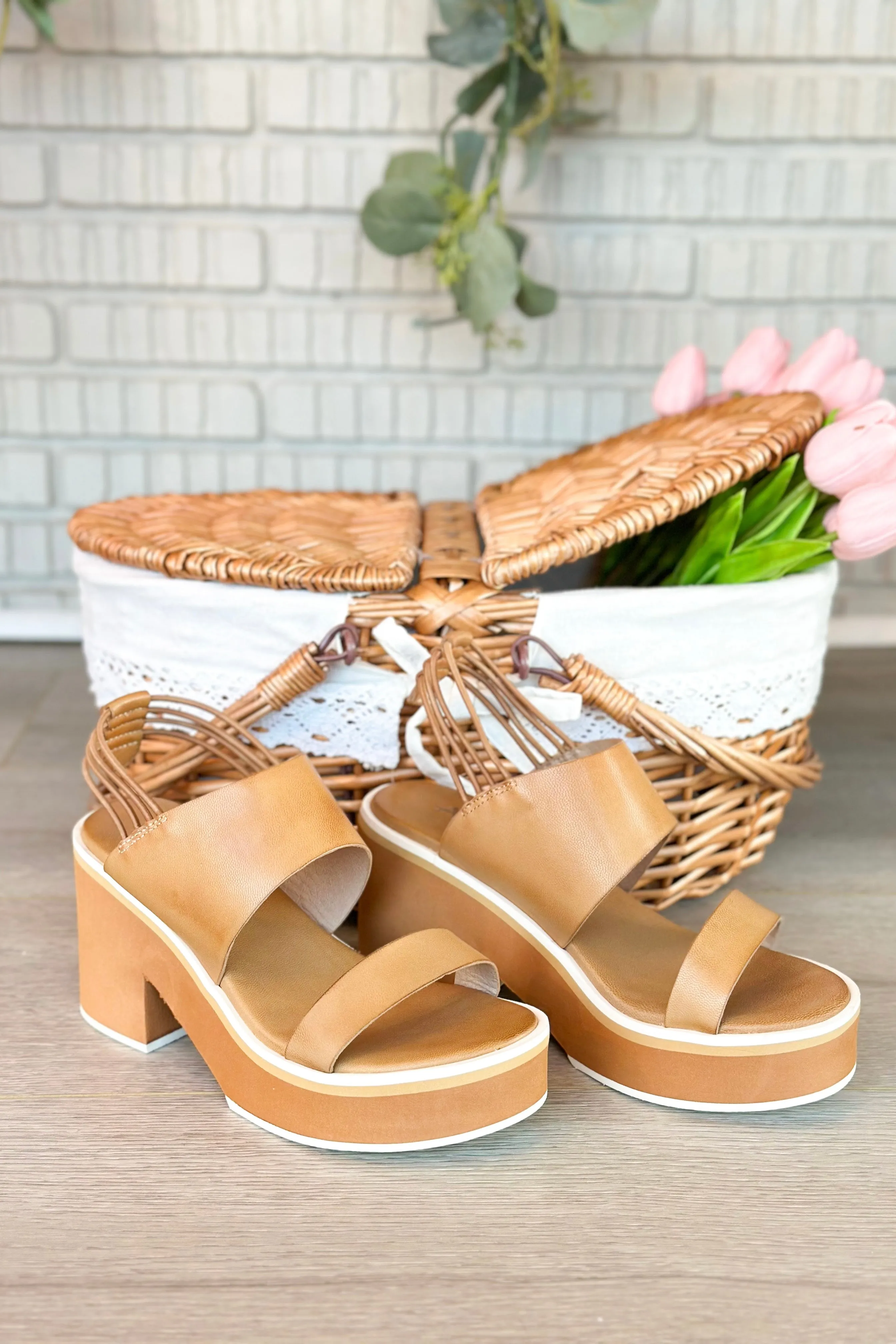 Antelope Jax Taupe Leather Block Wedge