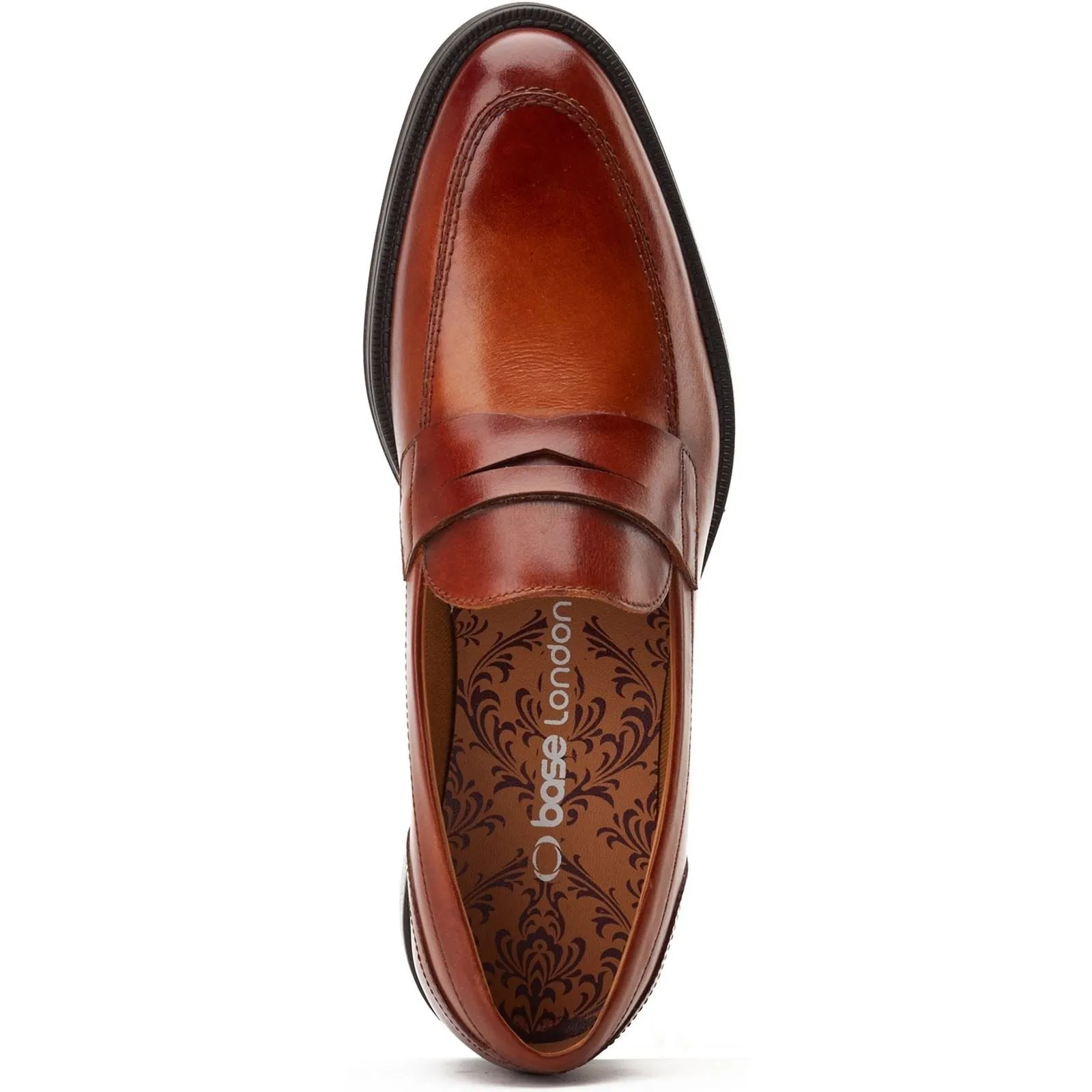 Base London Men's Kennedy Slip On Loafer in Burnt Tan