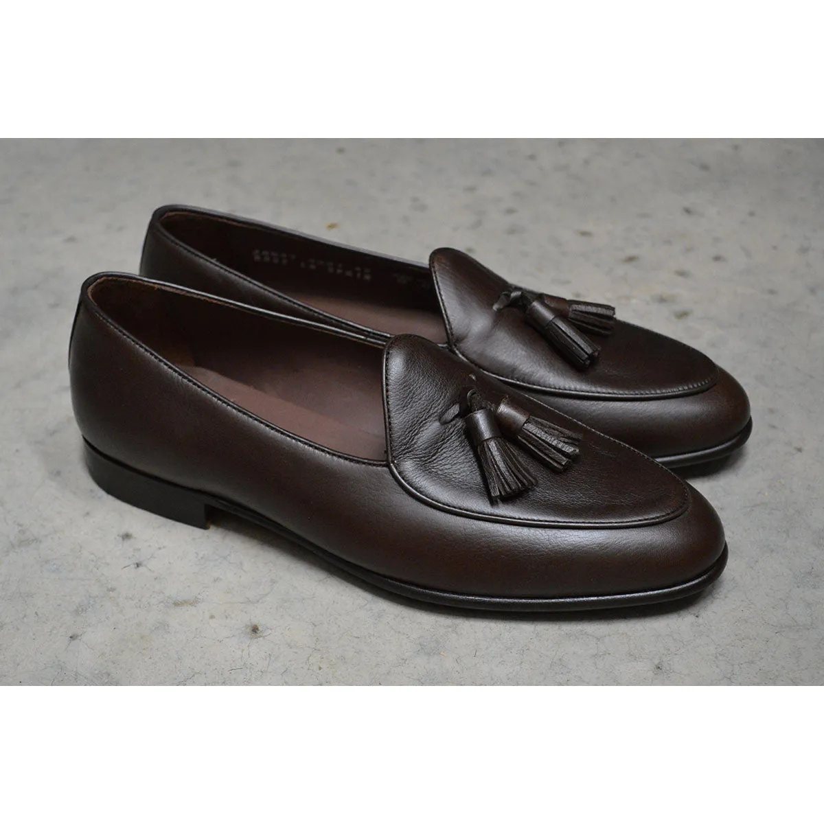 Berwick 1707 Tassel Belgian Loafer (4951) Dark Brown Deerskin