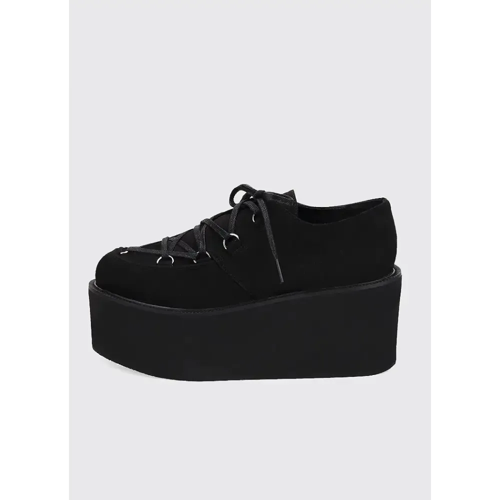 Black Knight Platform Sneakers for Stylish Comfort and Elevation