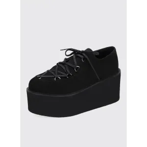 Black Knight Platform Sneakers for Stylish Comfort and Elevation