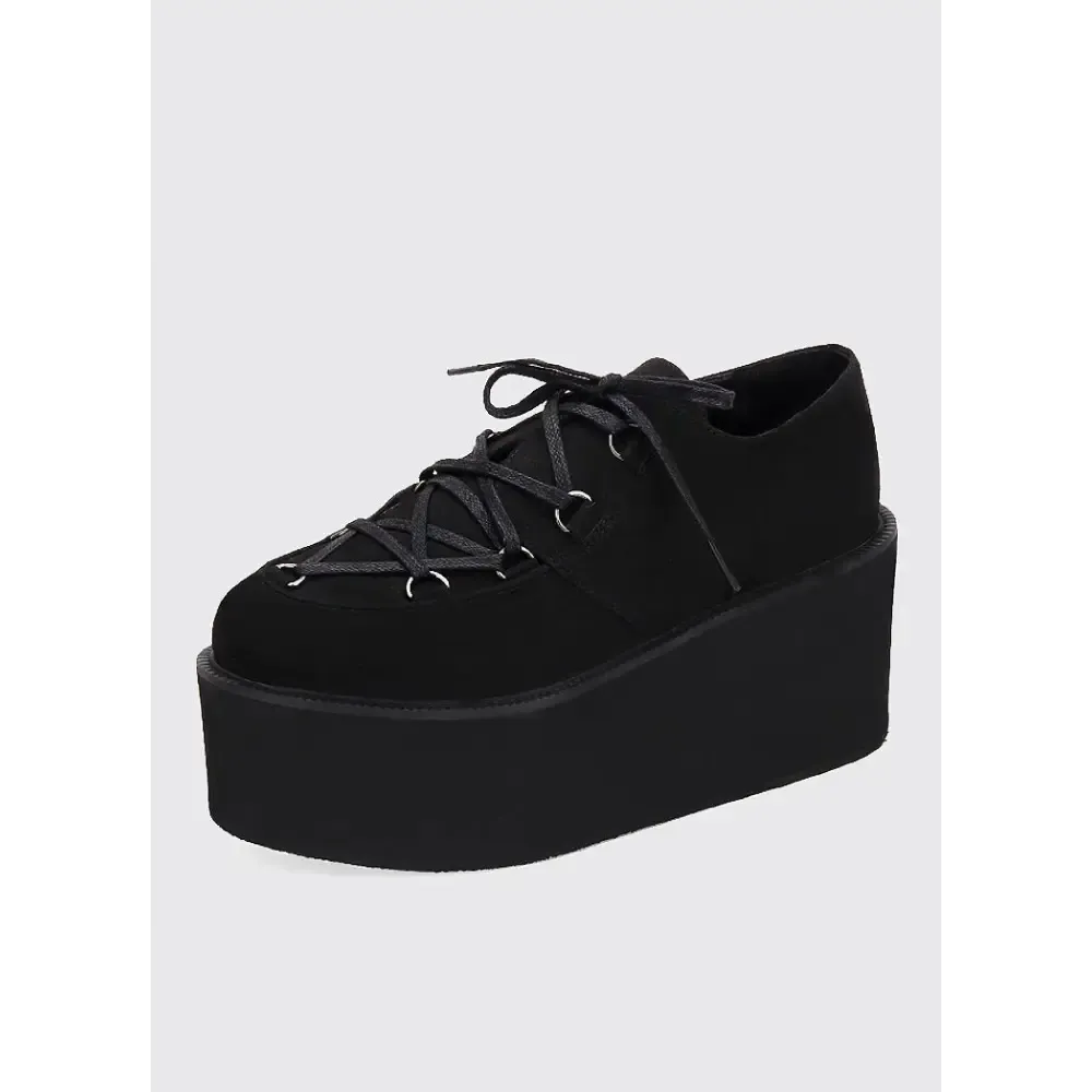 Black Knight Platform Sneakers for Stylish Comfort and Elevation