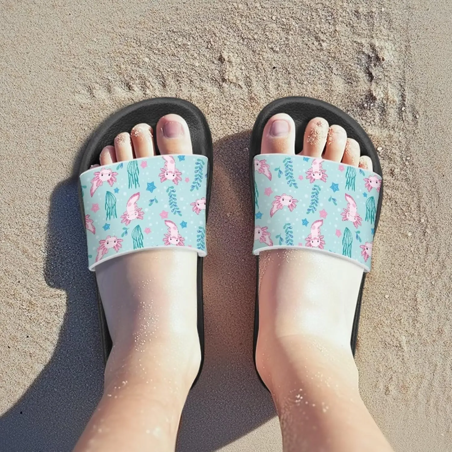Boys Girls Slip On Slippers Cartoon Open Toe Design Comfortable Living Room Sandals for Beach Days Funny