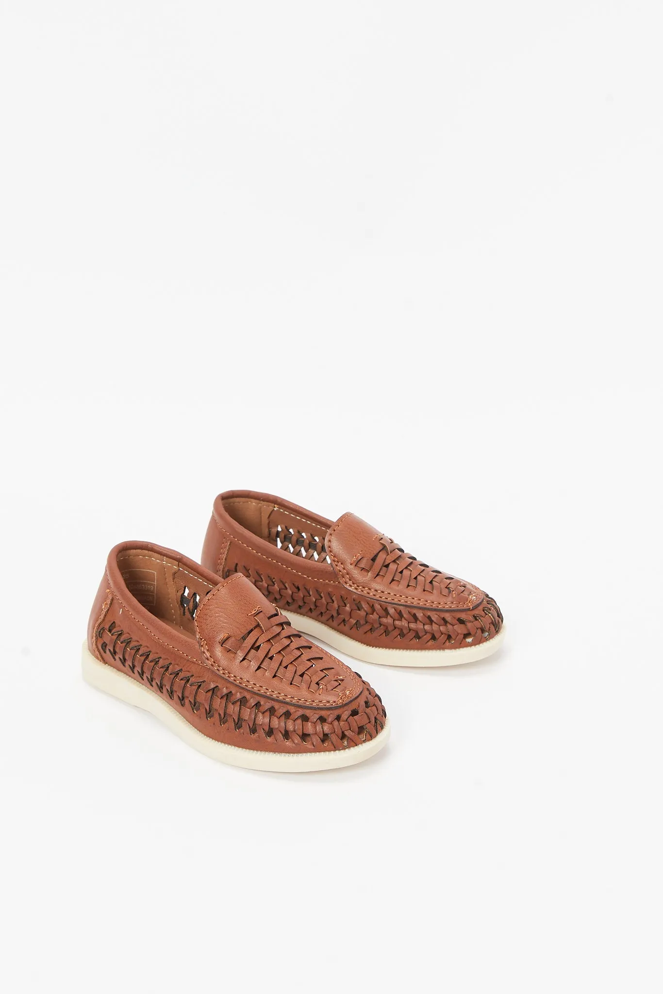 Boys Tan Woven Loafer