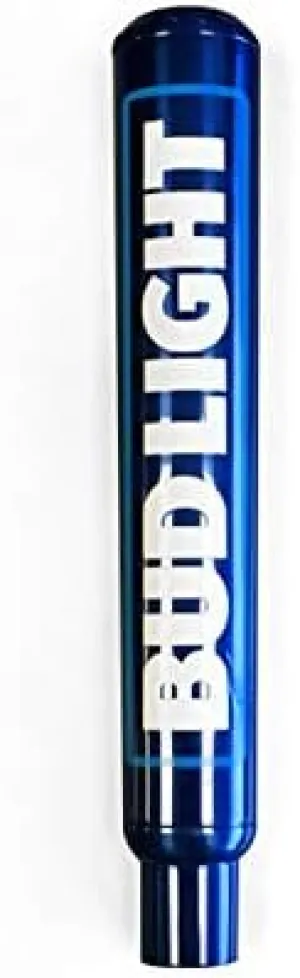 Budweiser Aluminum Beer Tap - 12 Inches Tall - Blue - Cylindrical - Flip Top - 1 Count