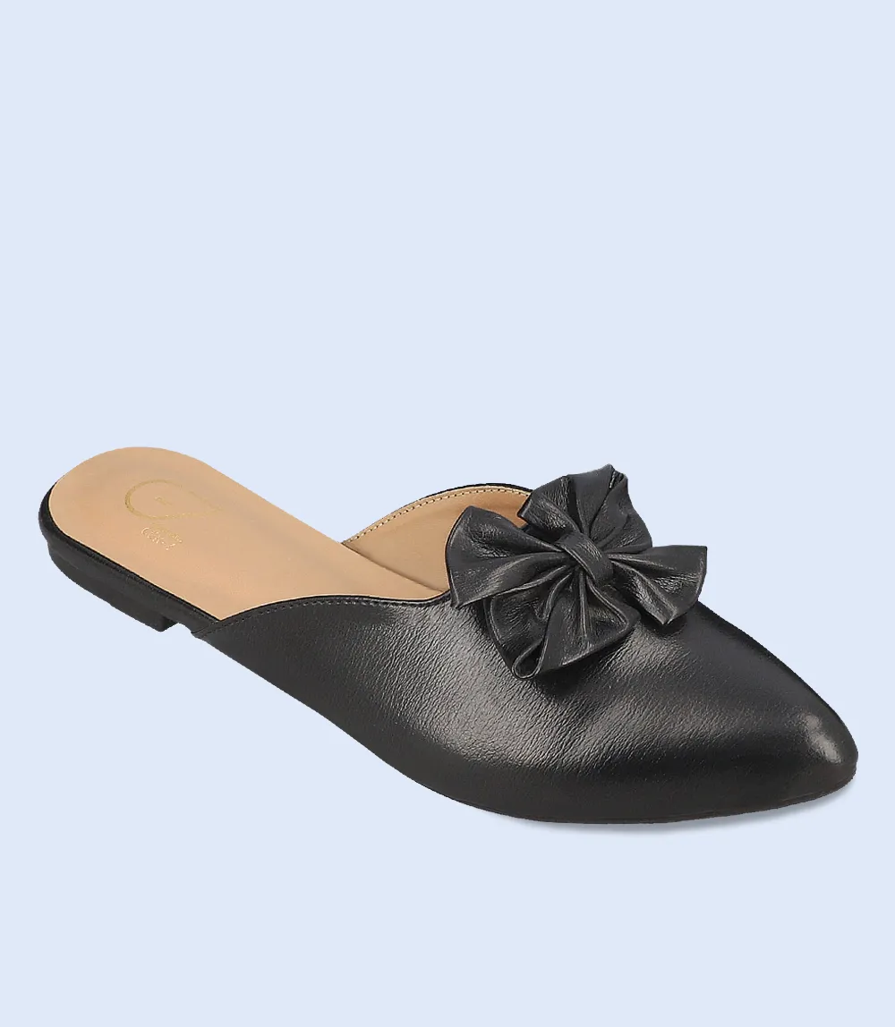 BW10219-BLACK-Women Mule