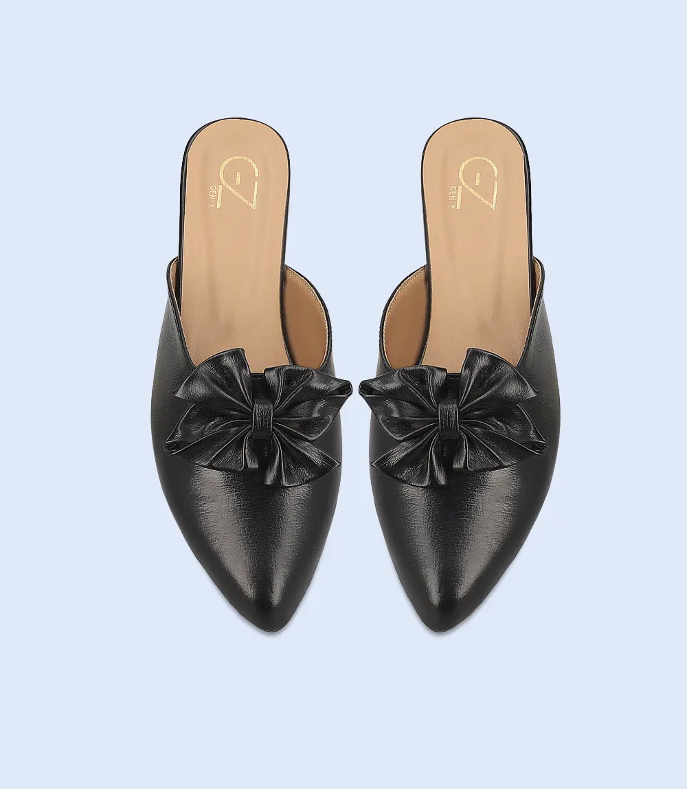 BW10219-BLACK-Women Mule