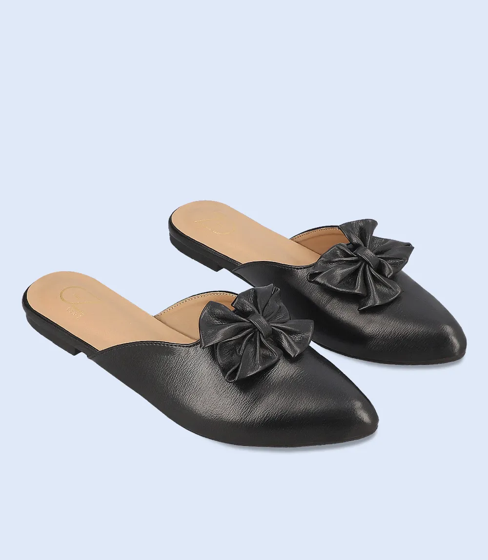 BW10219-BLACK-Women Mule