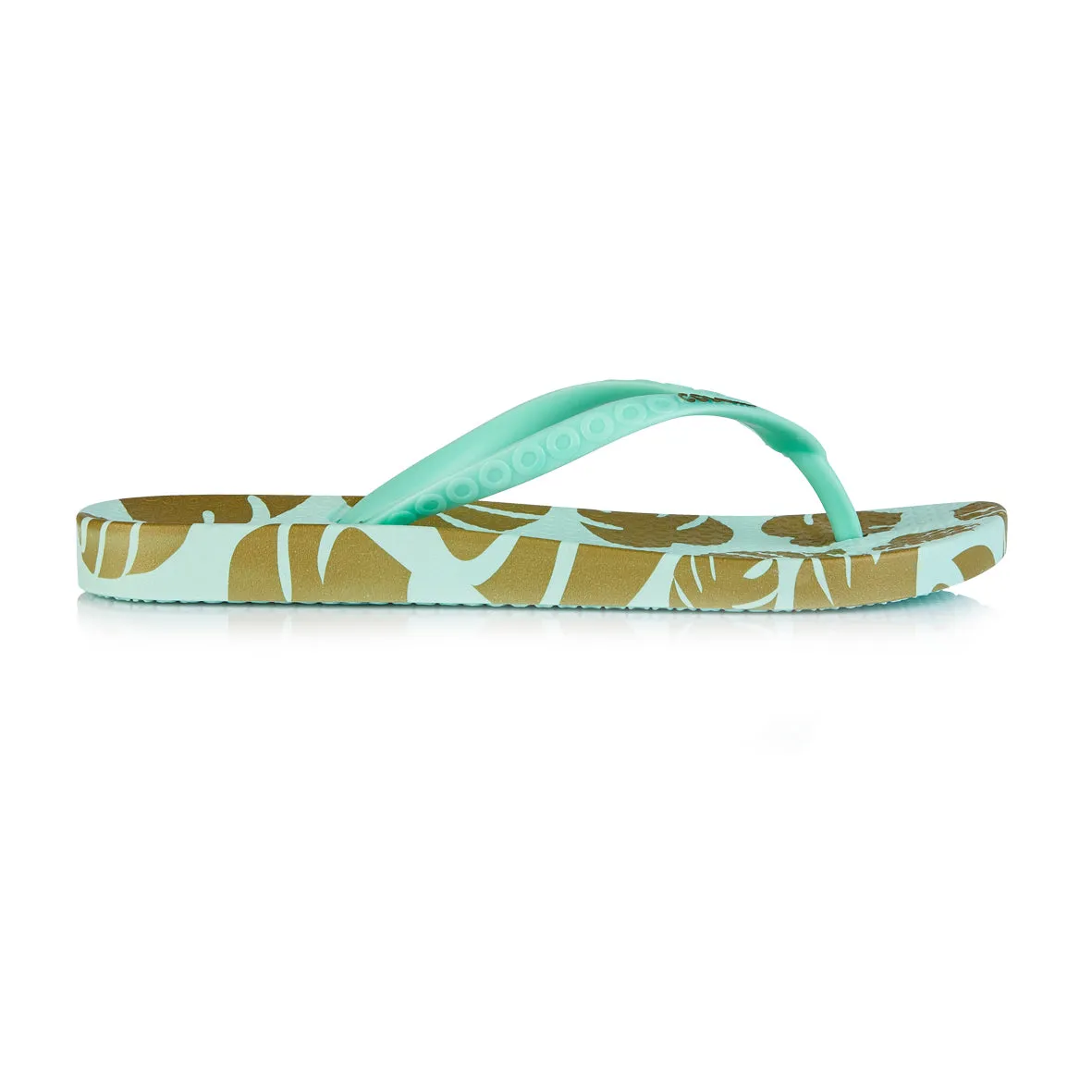 Coloko Ixora Leaf Print Anatomic Flip Flops Sandals