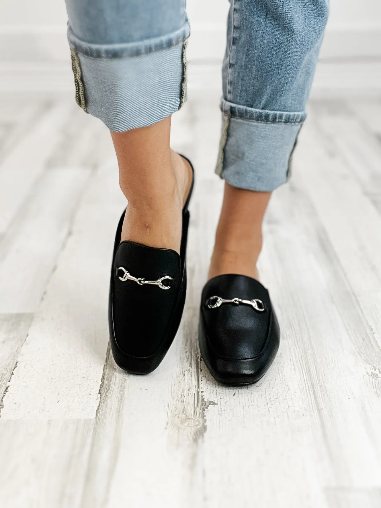 Corkys Charmer Loafer Slides in Black