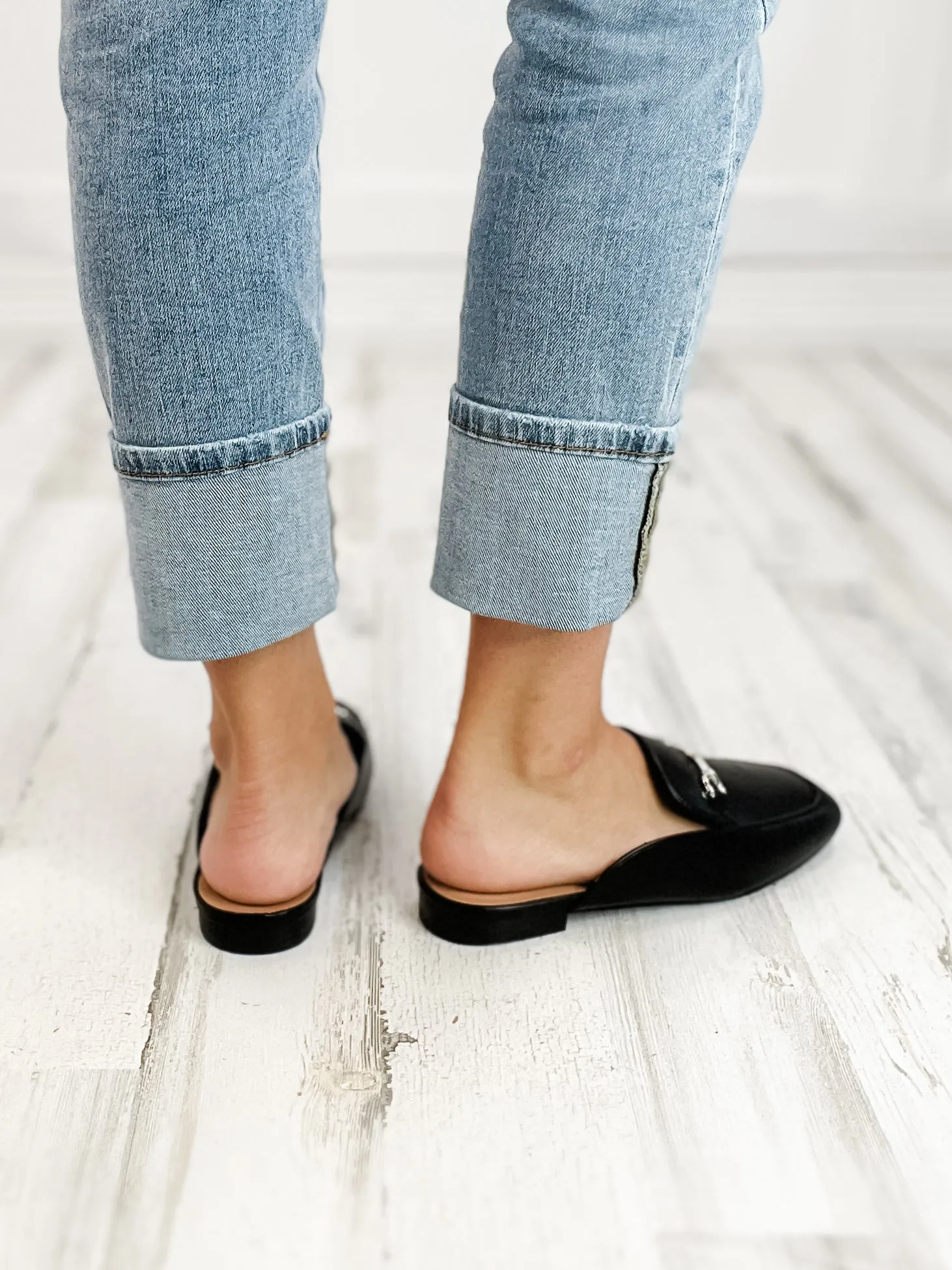 Corkys Charmer Loafer Slides in Black