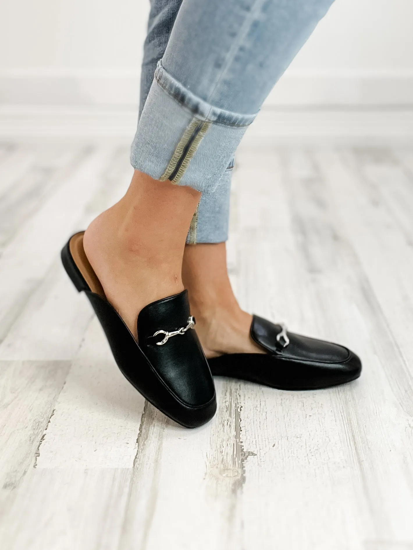 Corkys Charmer Loafer Slides in Black