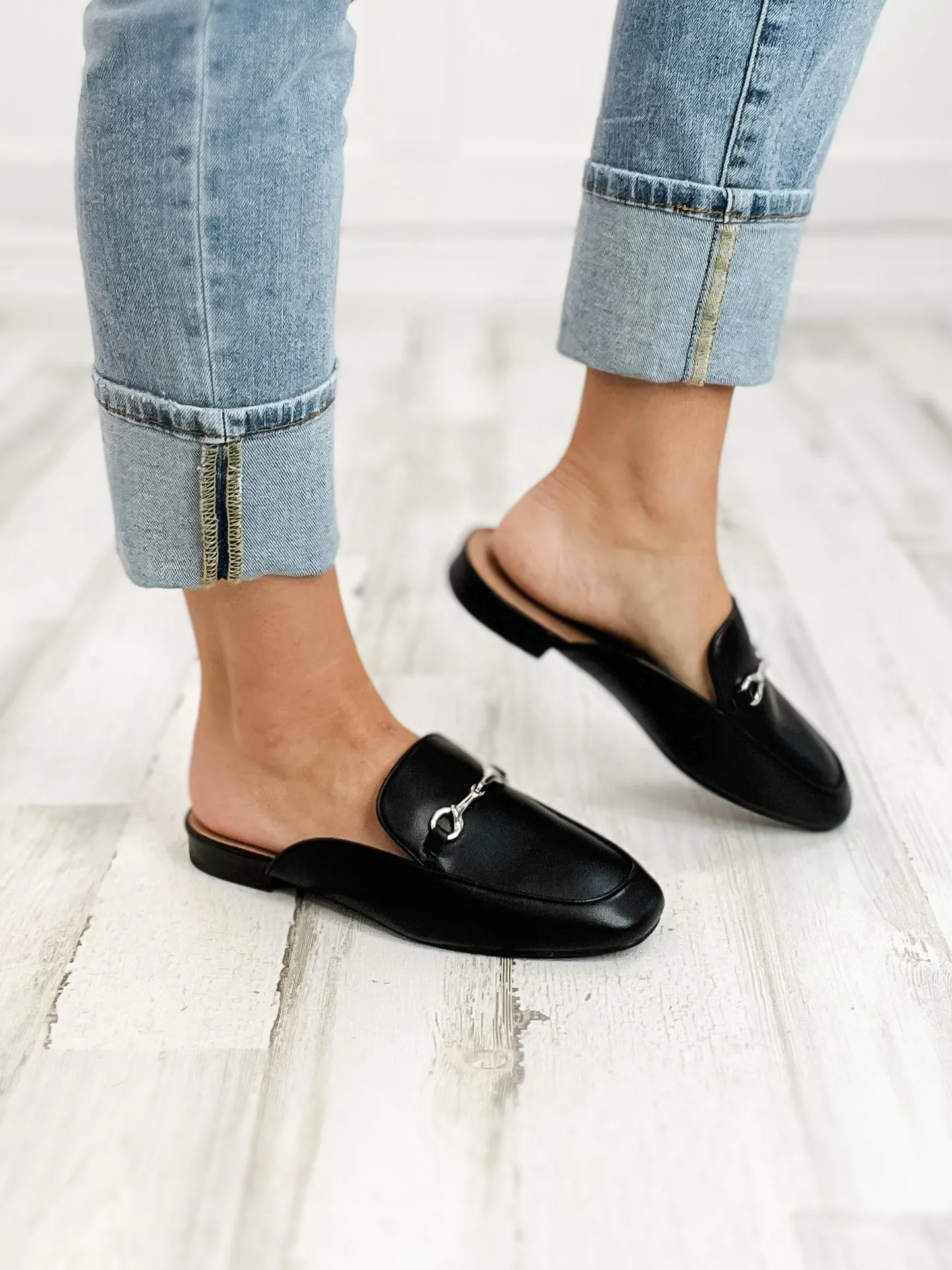 Corkys Charmer Loafer Slides in Black