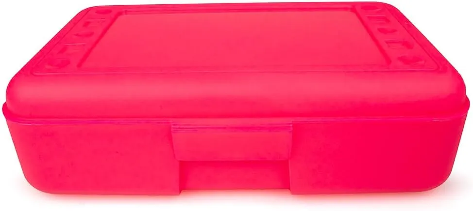 Craft County Solid Color Pencil Box – Store All Your Art Supplies in 1 Convenient Location – 12 Vibrant Colors to Choose From
