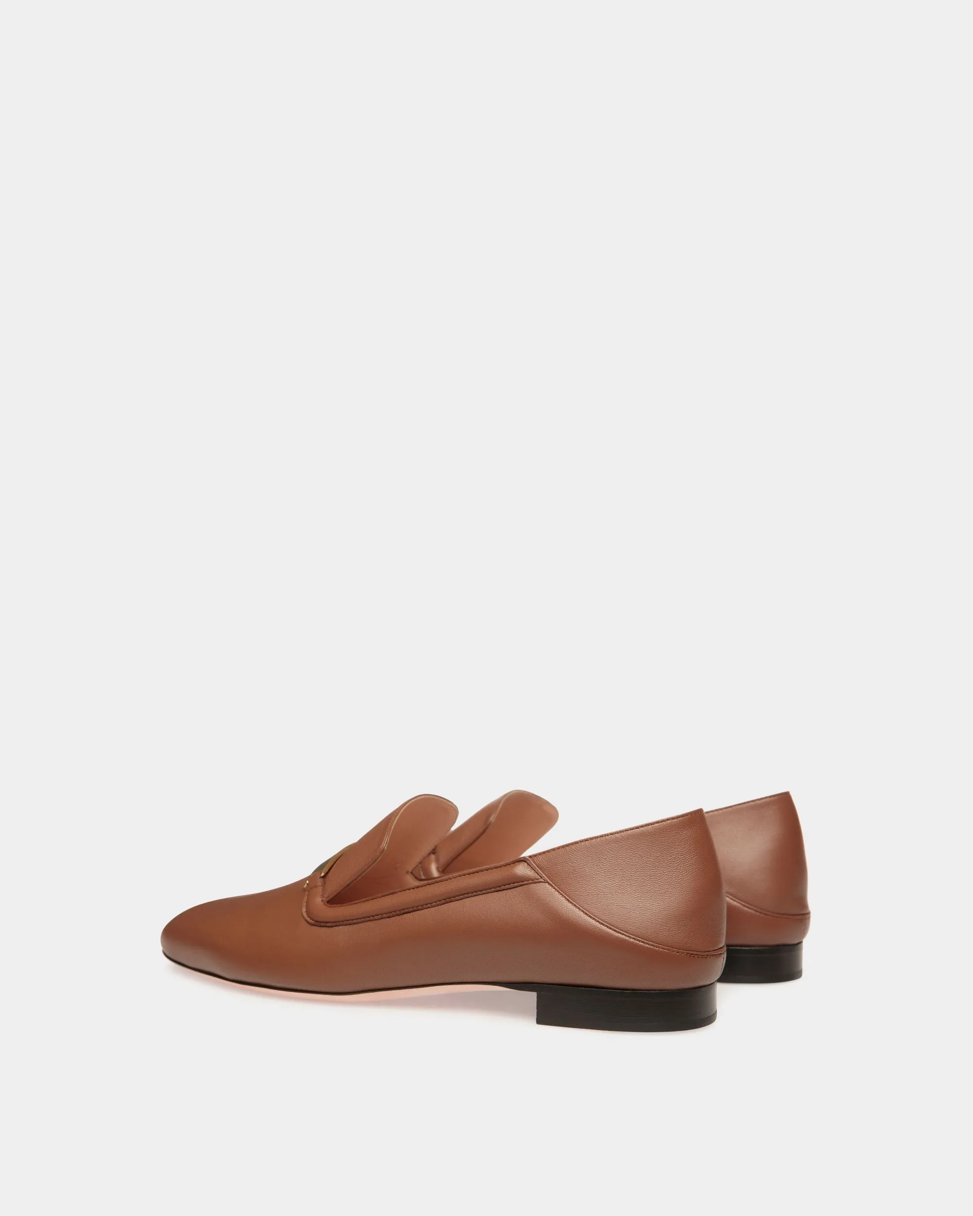 Deco Slipper in Brown Leather