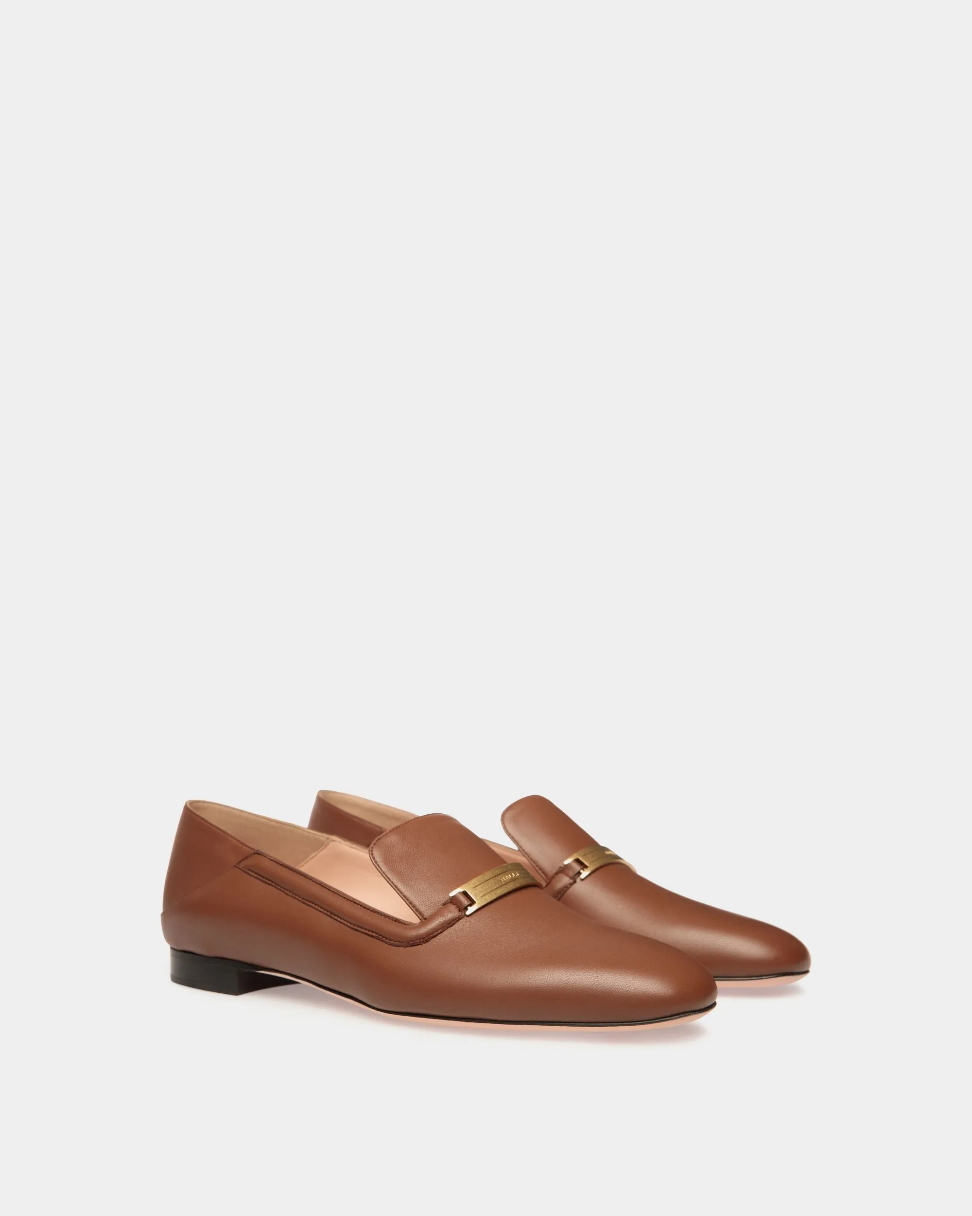 Deco Slipper in Brown Leather