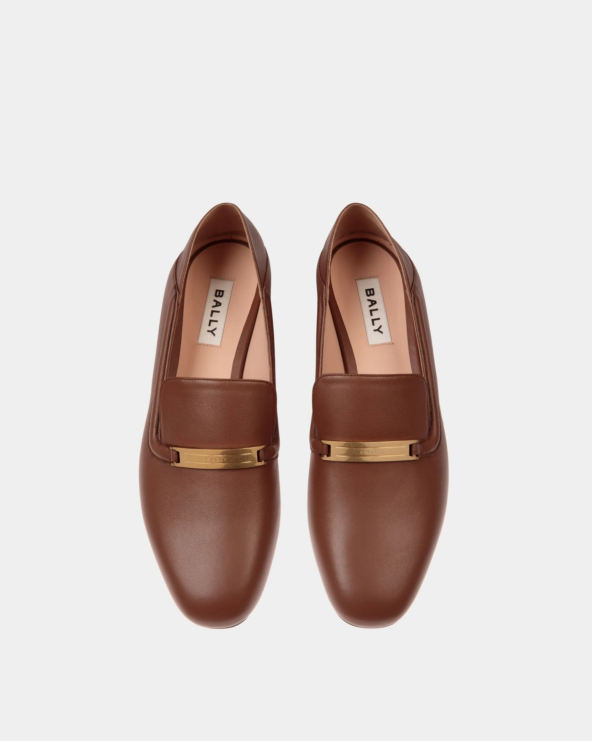 Deco Slipper in Brown Leather