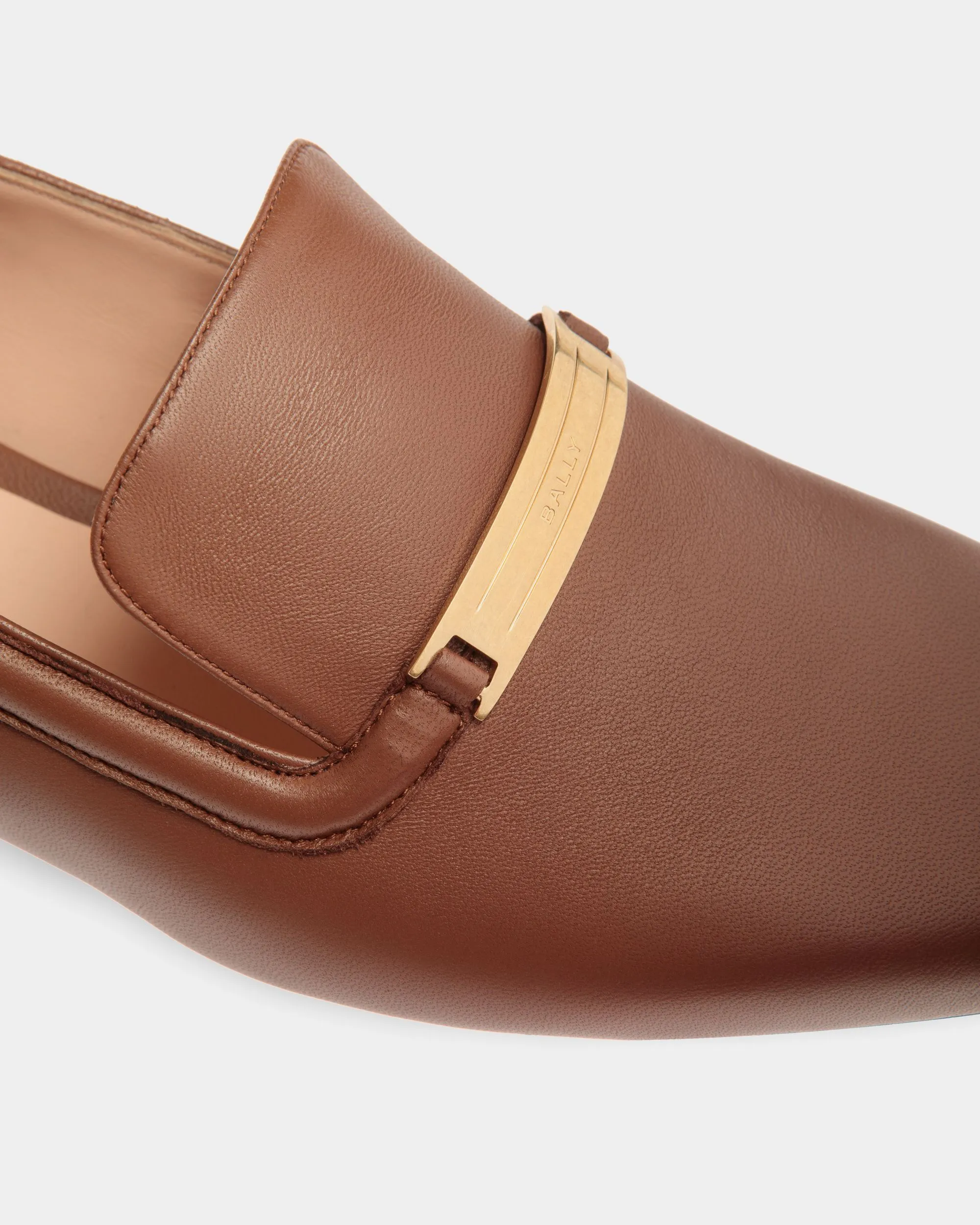 Deco Slipper in Brown Leather