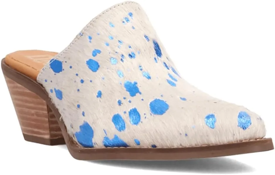 Dingo Womens Cash Cow Mule Clogs Casual - Blue, White