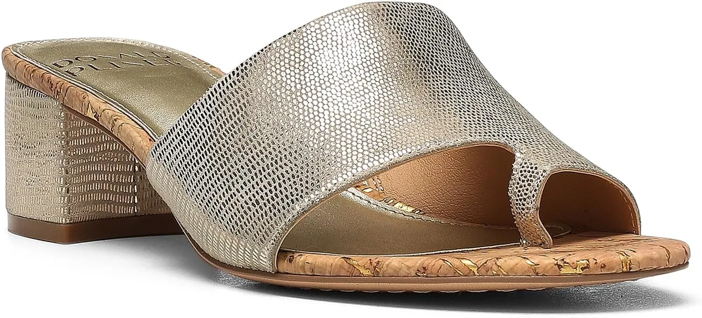 Donald Pliner Women’s NAIA Dress Sandal – 1.75” Heel, Comfortable Mule Sandals for Women, Dress Sandals with Toe Ring, Open Toe Shoes for Women, Slip-On Sandals