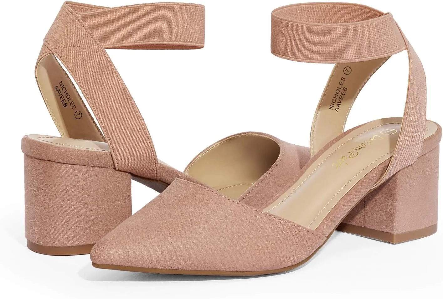 DREAM PAIRS Womens Low Block Chunky Heel Ankle Strap Dress Pumps Shoes