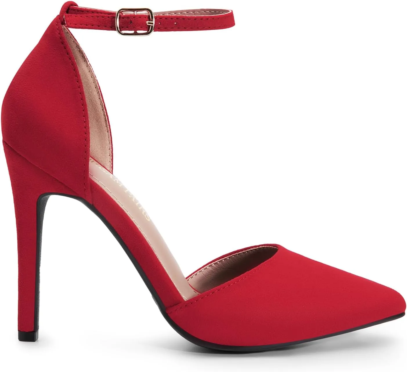 DREAM PAIRS Women's Oppointed-Lacey Pointed Toe Ankle Strap High Heel Stiletto Pumps Wedding Dress Shoes
