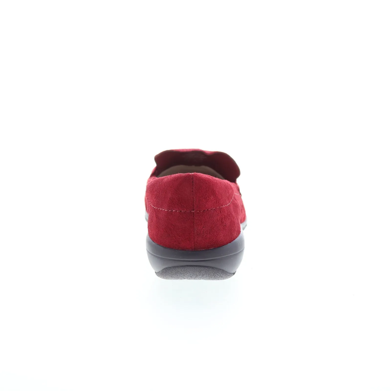 Easy Spirit Avienta SEAVIENTA Womens Red Extra Wide Suede Loafer Flats Shoes