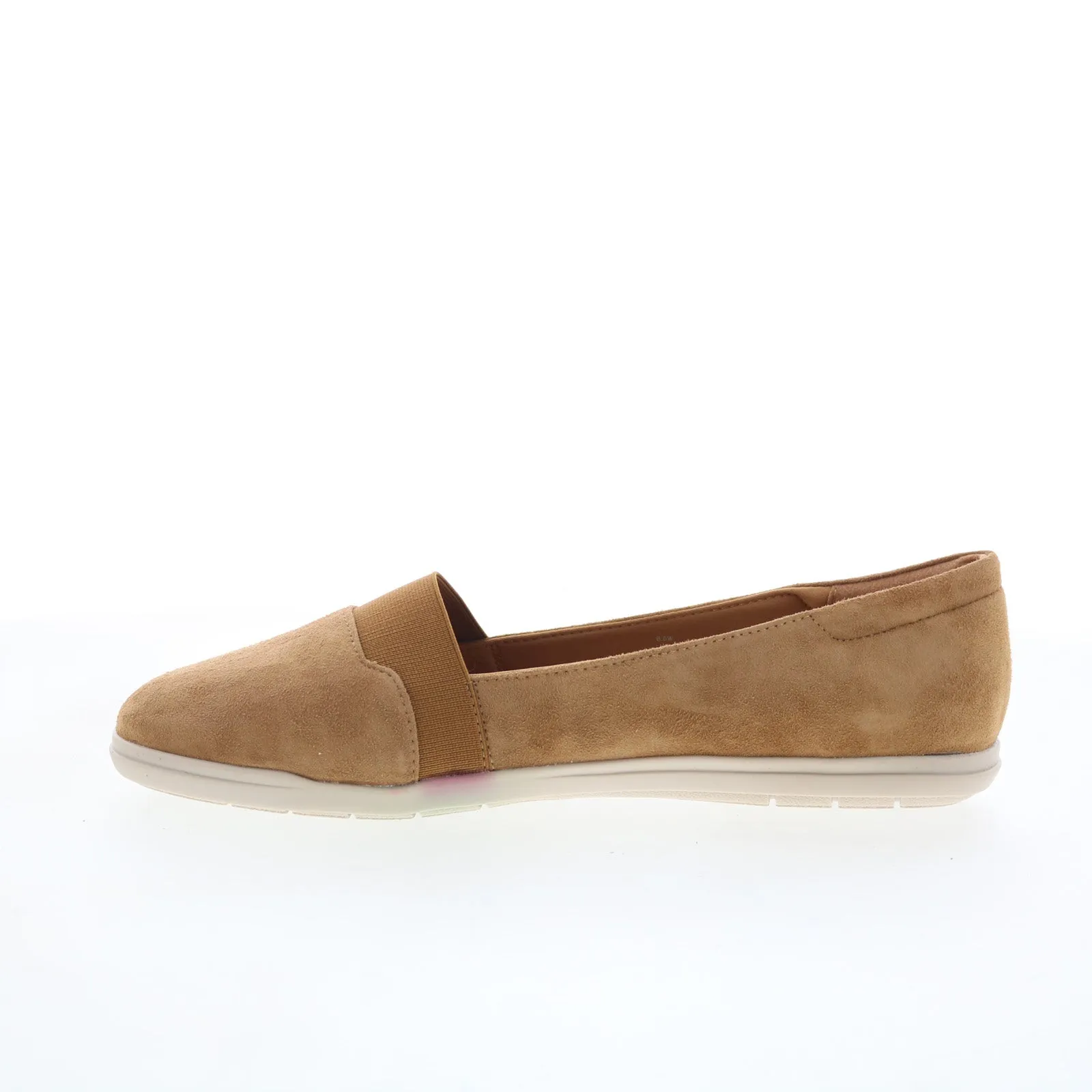 Easy Spirit Bounce SEBOUNCE Womens Brown Wide Suede Loafer Flats Shoes