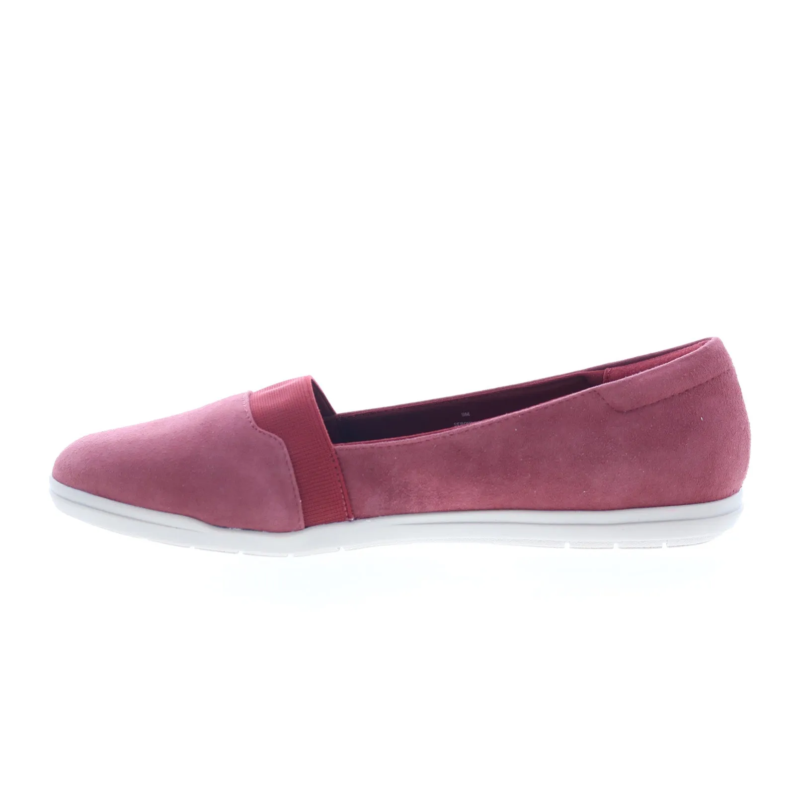 Easy Spirit Bounce SEBOUNCE Womens Red Suede Loafer Flats Shoes