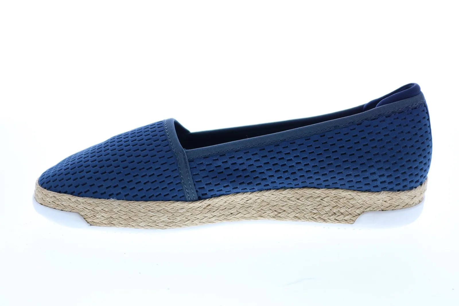 Easy Spirit E-Portnia SeE-Portnia Womens Blue Leather Loafer Flats Shoes