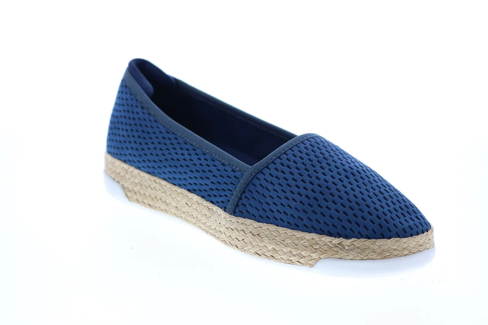 Easy Spirit E-Portnia SeE-Portnia Womens Blue Leather Loafer Flats Shoes