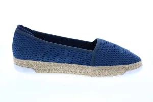 Easy Spirit E-Portnia SeE-Portnia Womens Blue Leather Loafer Flats Shoes