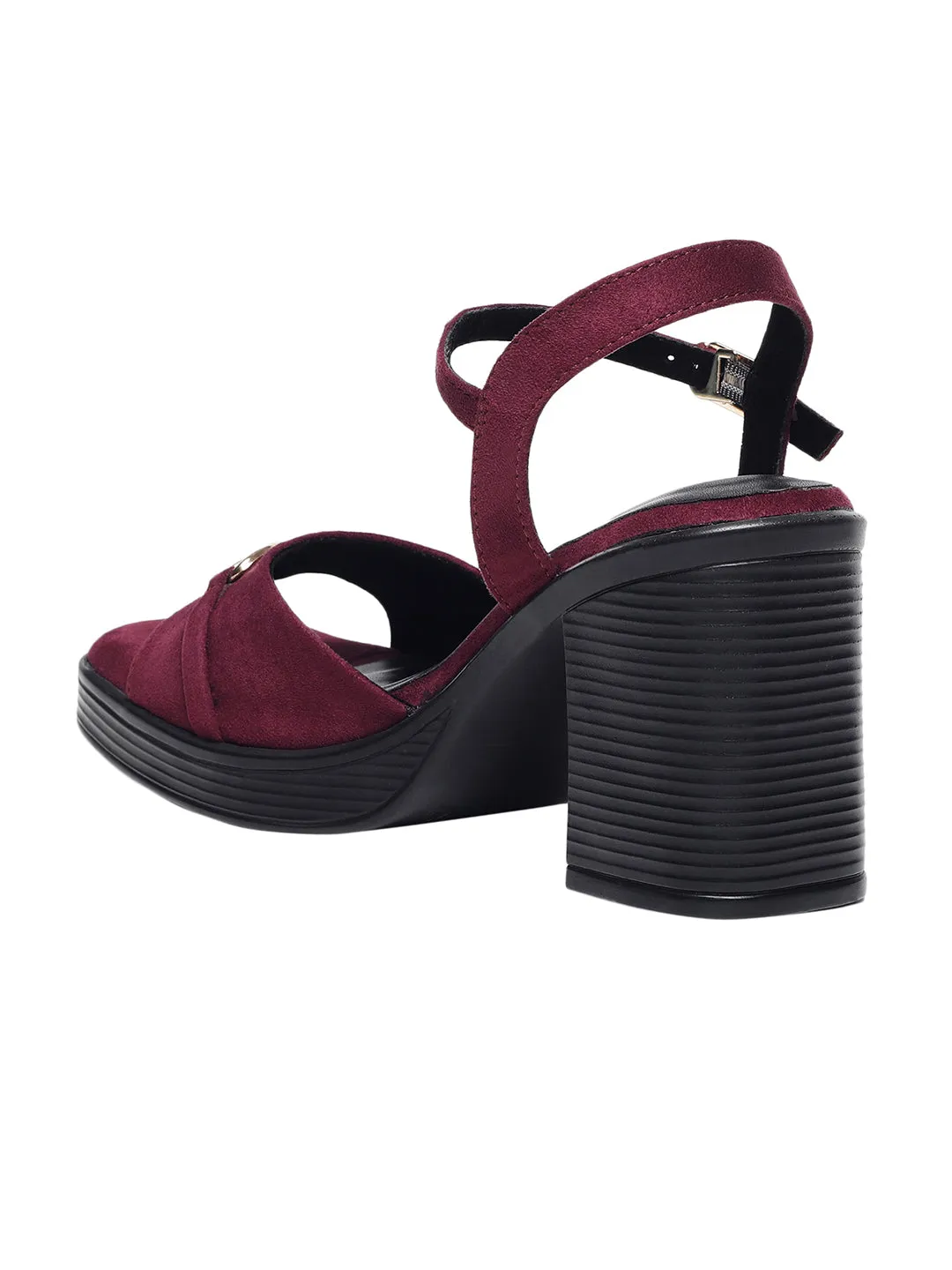 Everlee Maroon Platform Heels