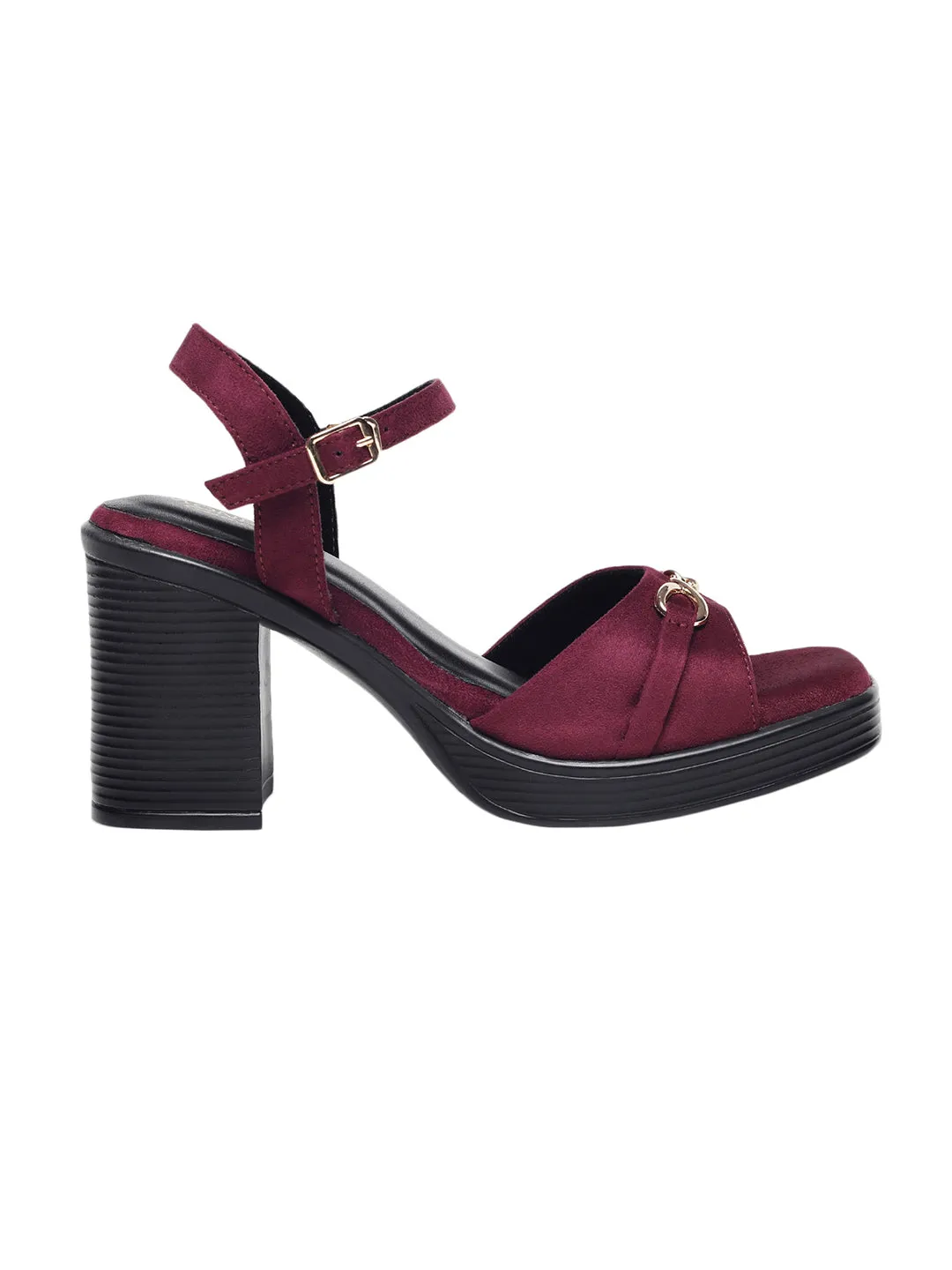 Everlee Maroon Platform Heels