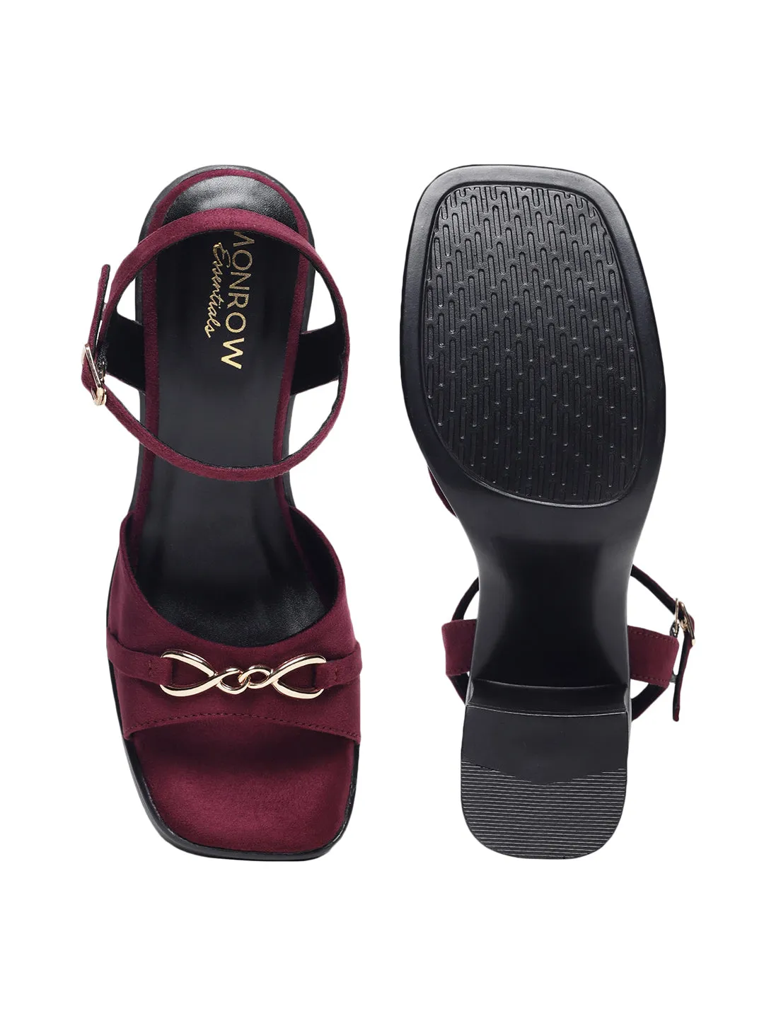 Everlee Maroon Platform Heels