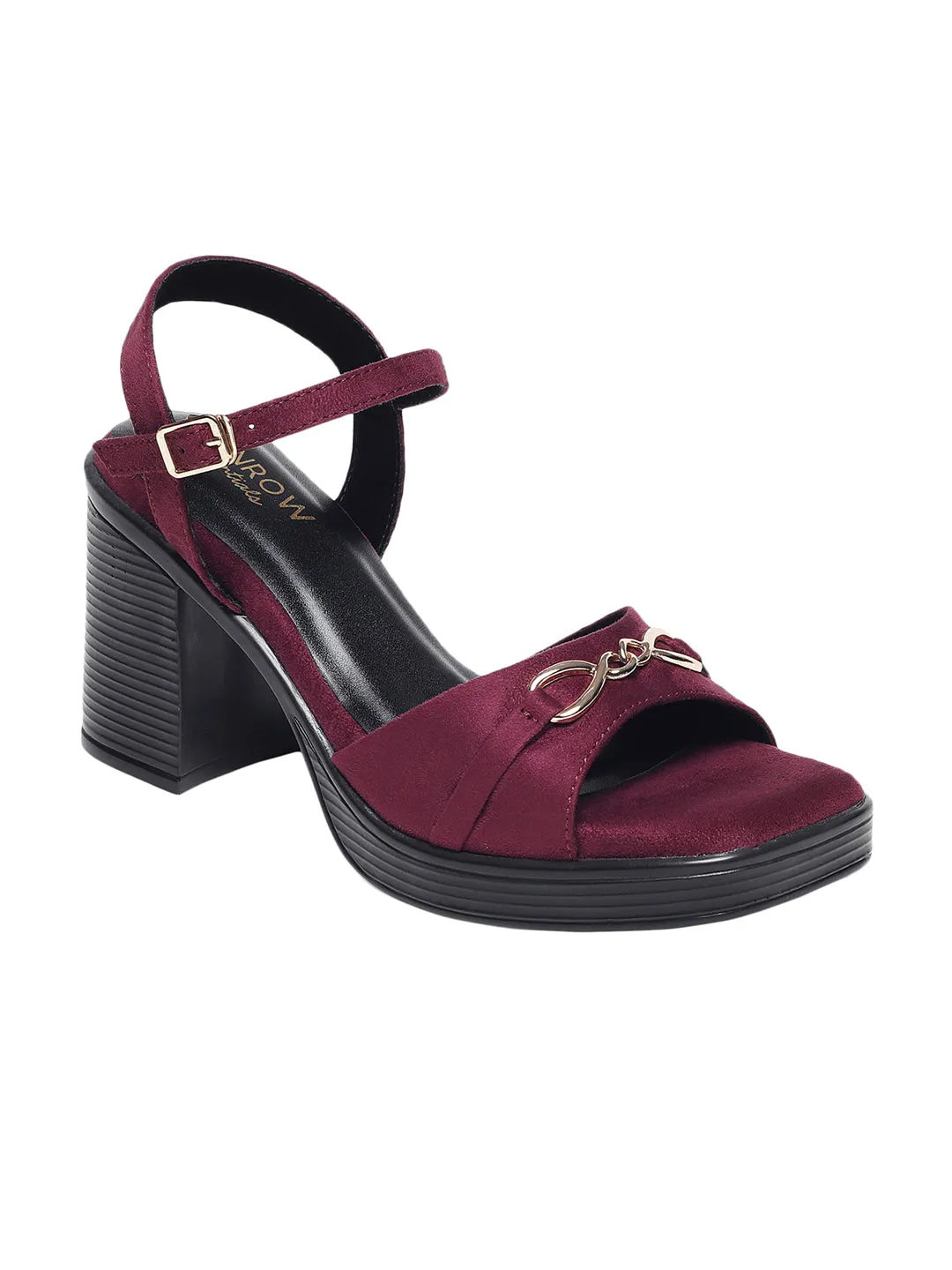 Everlee Maroon Platform Heels