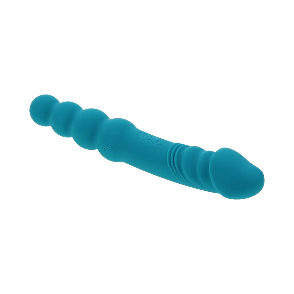 Evolved Flip Flop Rechargeable Silicone Dual-Ended Vibrator Teal