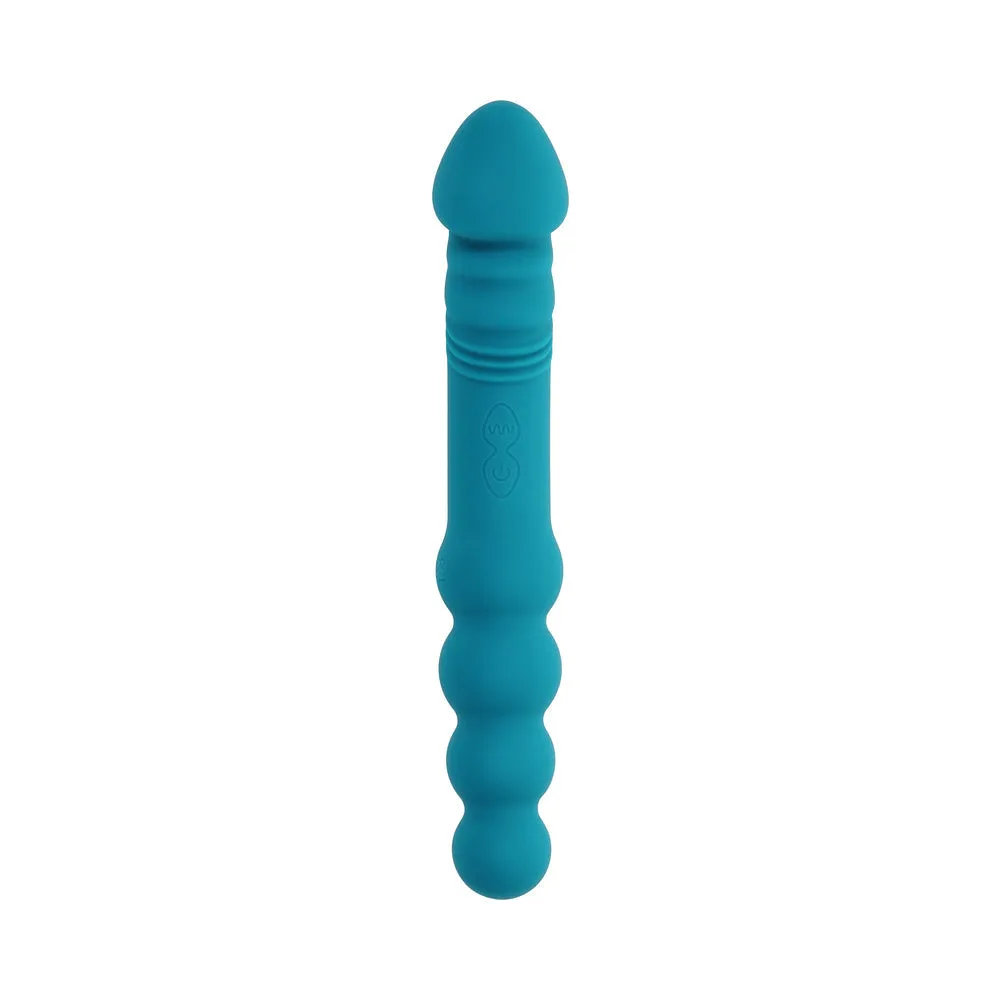 Evolved Flip Flop Rechargeable Silicone Dual-Ended Vibrator Teal