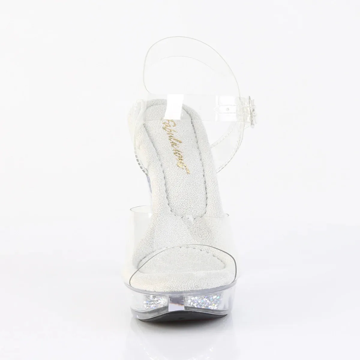 Fabulicious Cocktail-508RSI-Clear/Clear-Silver-Size 10-Clearance