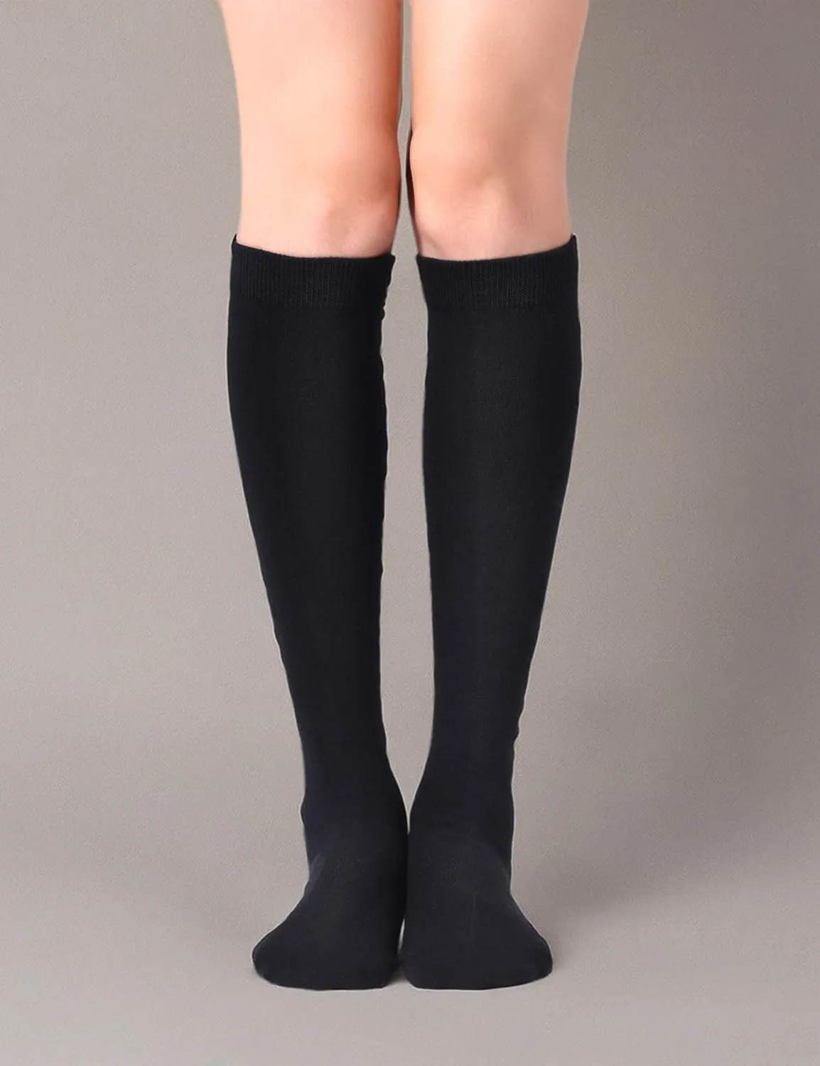 FITRELL Women's Knee High Socks Outdoor Sport Athletic Socks Casual Stripe Tube Socks 1-4 Pack