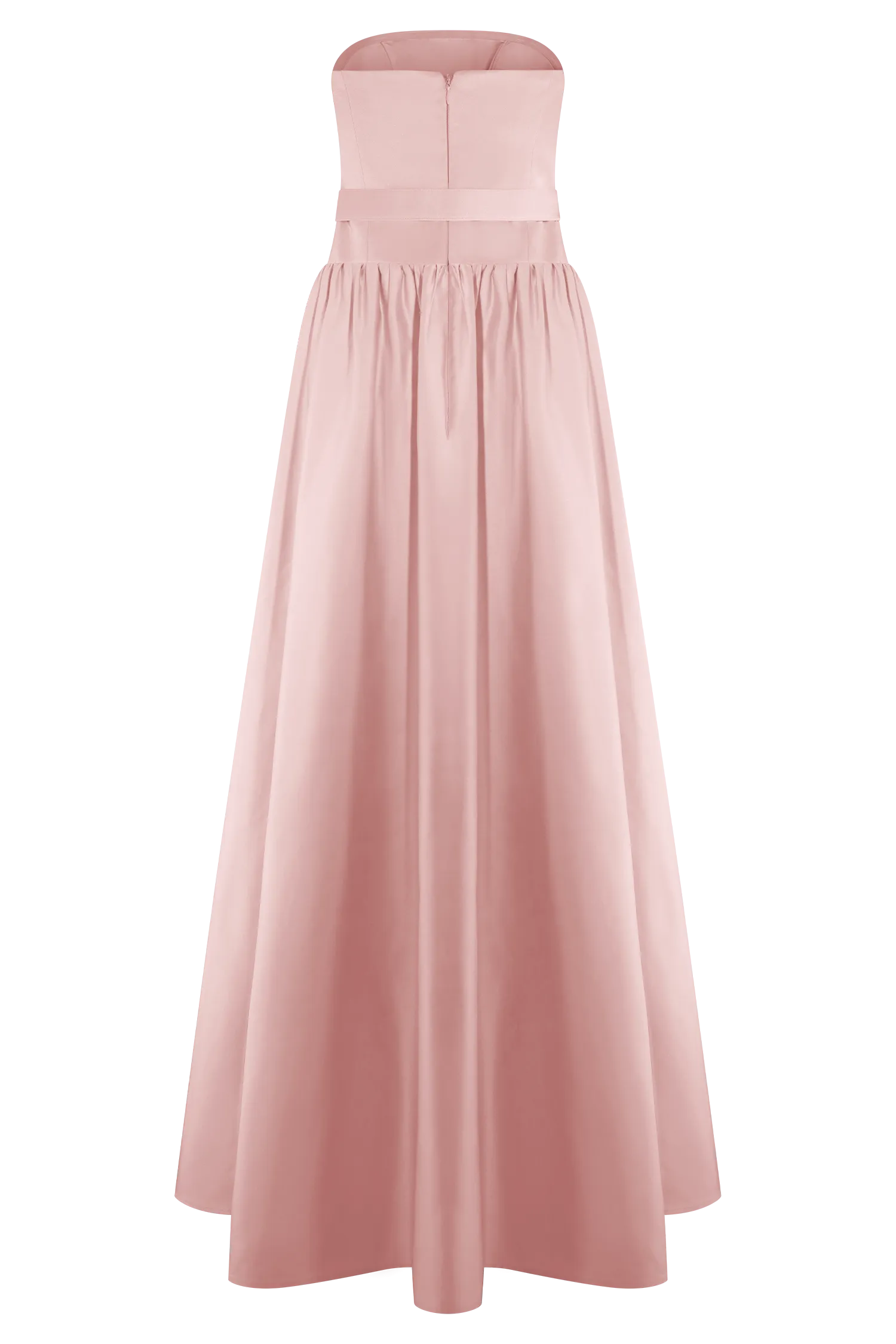 Florence Strapless Belted Maxi Dress - Baby Pink