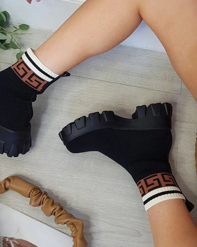 Geo Pattern Platform Martin Boots