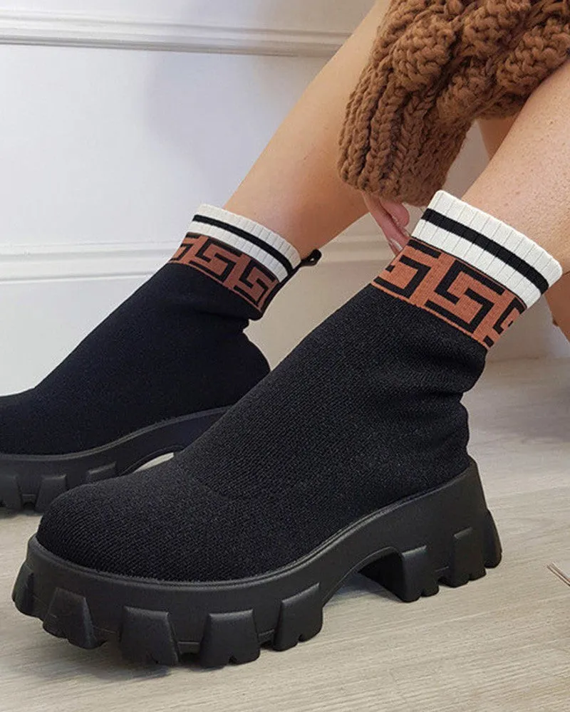 Geo Pattern Platform Martin Boots